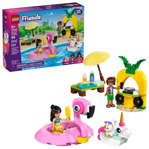 LEGO Friends 42658 - Impreza na basenie z jednorożcem i flamingiem