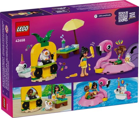 LEGO Friends 42658 - Impreza na basenie z jednorożcem i flamingiem