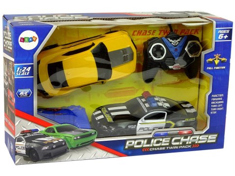 Autka R/C Pościg Policyjny Patrol Żółte Auto Sportowe Piloty LEAN Toys