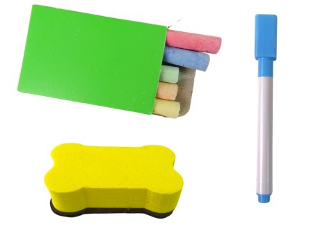 Drewniana Tablica 2w1 Magnetyczna Kredowa + Liczydło Alfabet Tabliczka Mnożenia LEAN Toys