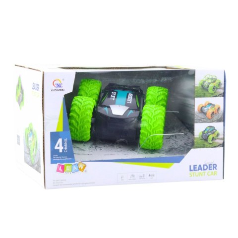 Samochód Kaskaderski Zdalnie Sterowany RC Obroty o 360° Zielony LEAN Toys