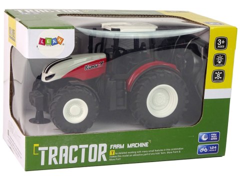 Traktor Rolniczy 1:24 Zdalnie sterowany R/C Pilot Farma Biało Czerwony LEAN Toys