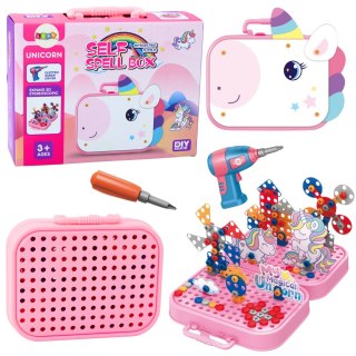 Zestaw Klocków Konstrukcyjnych Wkrętarka Jednorożec DIY LEAN Toys