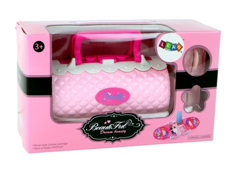 Zestaw Piękności Do Makijażu W Kuferku Cienie Do Powiek Różowy LEAN Toys