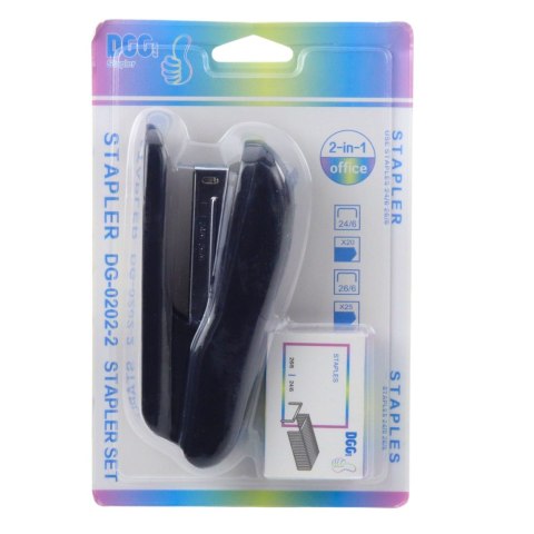 Zszywacz Biurowy Czarny Do 30 Kartek Zestaw Zszywek 24/6 13cm LEAN