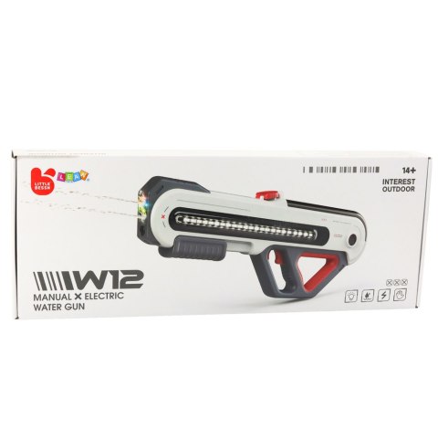 Duży Pistolet Karabin W12 Elektryczny Na Wodę LED Biały 60cm LEAN Toys