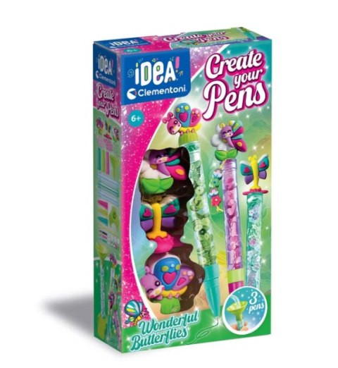  Idea Art Zestaw Mini Fabryka Długopisów Motylki Clementoni 18169 Clementoni