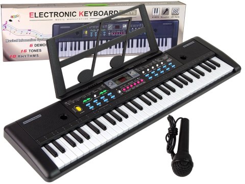 Keyboard MQ-6112 Mikrofon Uchwyt Na Nuty 61 Klawiszy LEAN Toys