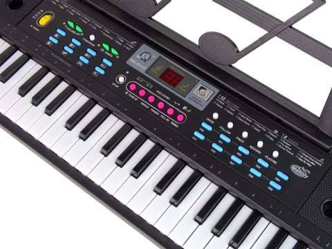 Keyboard MQ-6112 Mikrofon Uchwyt Na Nuty 61 Klawiszy LEAN Toys