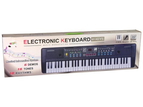 Keyboard MQ-6112 Mikrofon Uchwyt Na Nuty 61 Klawiszy LEAN Toys