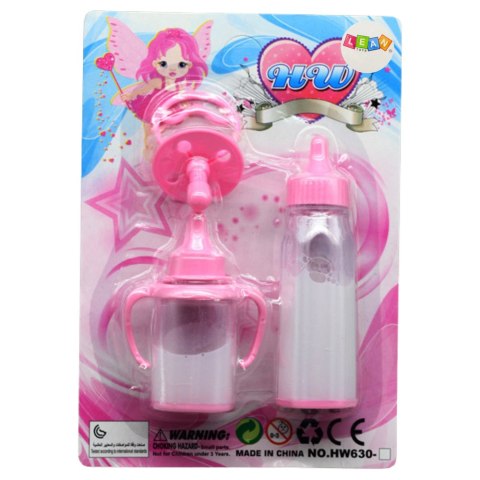 Zestaw Dla Niemowlaka Lalki Butelki Znikające Mleko Smoczek LEAN TOYS