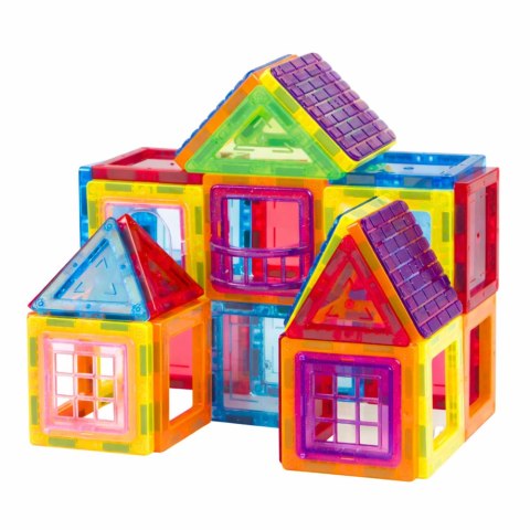 Zestaw Klocki Magnetyczne Konstrukcyjne Edukacyjne Kolorowe 70el