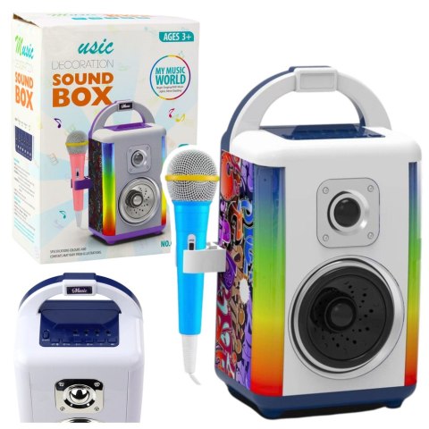 Zestaw Muzyczny Sound Box Mikrofon Głośnik Bluetooth MP3 Nagrywanie LED LEAN Toys