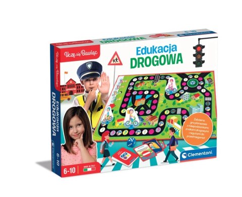 Gra edukacyjna Edukacja Drogowa Uczę się Bawiąc Język Polski Clementoni 50777 Clementoni