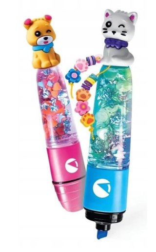 Idea Art Zestaw Mini Fabryka Markerów Zakreślaczy Słodkie Pupile Pies i Kot Clementoni 18166 Clementoni