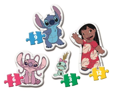 Moje Pierwsze Puzzle 3-6-9-12 DISNEY STITCH Clementoni 20595