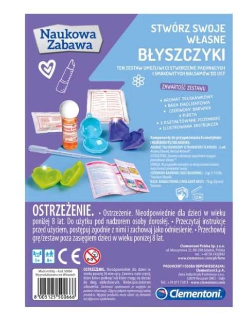 Naukowa Zabawa Zestaw Laboratorium Błyszczyki Język Polski Clementoni 50066 Clementoni
