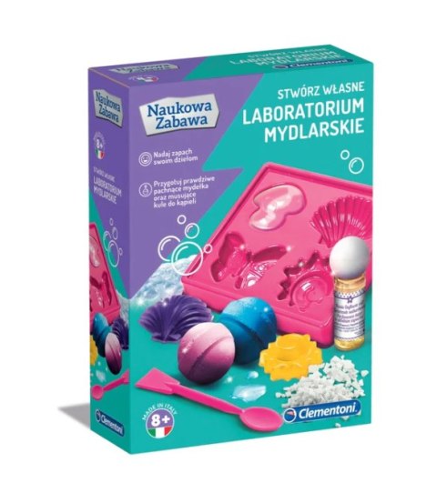 Naukowa Zabawa Zestaw Laboratorium Mydlarskie Mydła Kule do Kąpieli Język Polski Clementoni 60949 Clementoni