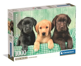 Puzzle 1000 HQC TRZY LABRADORY Plakat Clementoni 39946