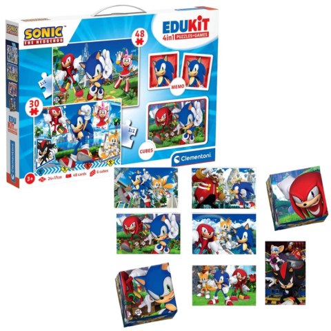 Zestaw Edukacyjny Puzzle Memo Klocki SONIC Clementoni 18318