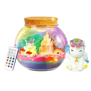 Zestaw Kreatywny DIY Terrarium z Małym Jednorożcem Lampka LED Pilot LEAN Toys