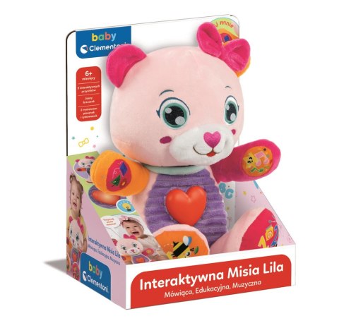 Interaktywna Misia Lila Mówiąca Maskotka Język Polski Clementoni 50387 Clementoni