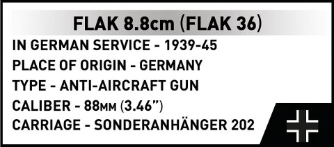 Klocki Sd.Kfz.8 Towing 8.8 cm Flak 36, 975 elementów Cobi Klocki