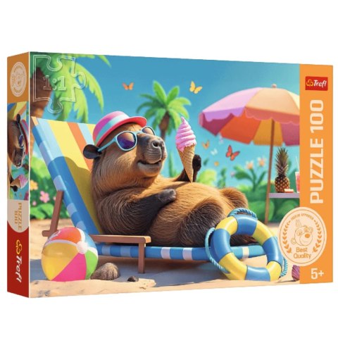 Puzzle - 100 - Relaks w stylu kapibary - Trefl 16537
