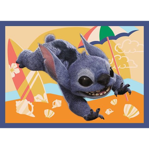 Puzzle - 4w1 (25, 48, 54, 70) - Wakacje na Hawajach - Disney Stitch - Trefl 34666