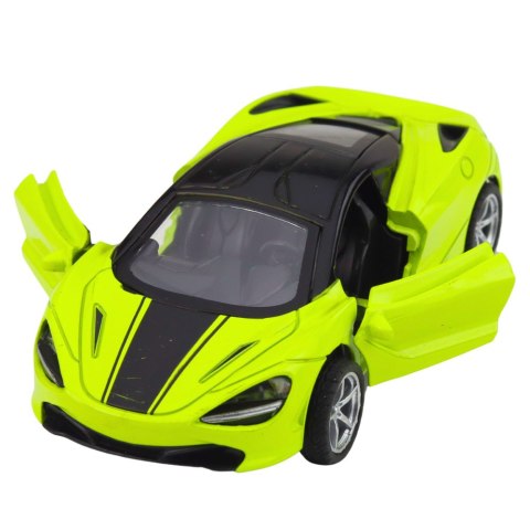 Samochód Sportowy Metalowy Napęd Światła Dźwięki Zielony 1:32 LEAN TOYS