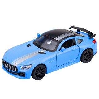 Samochód Sportowy Metalowy Otwierane Drzwi Światła Dźwięki Niebieski 1:32 LEAN TOYS