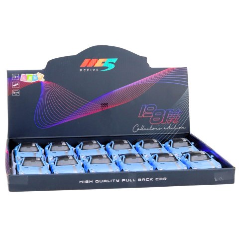 Samochód Sportowy Metalowy Otwierane Drzwi Światła Dźwięki Niebieski 1:32 LEAN TOYS