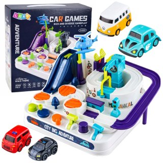 Samochodowy Tor Przeszkód Interaktywny Parking Edukacyjny 4 Auta LEAN Toys