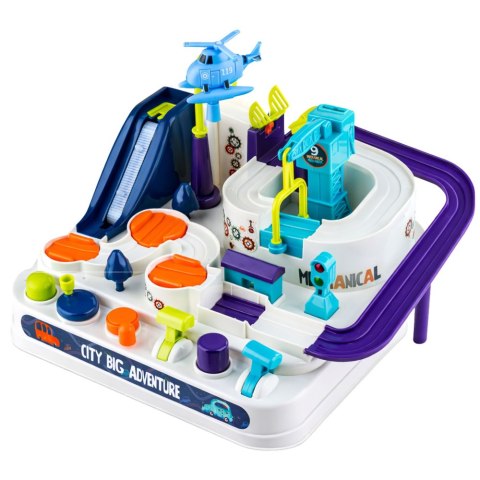 Samochodowy Tor Przeszkód Interaktywny Parking Edukacyjny 4 Auta LEAN Toys