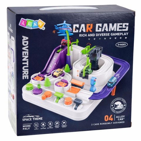Samochodowy Tor Przeszkód Interaktywny Parking Edukacyjny 4 Auta LEAN Toys