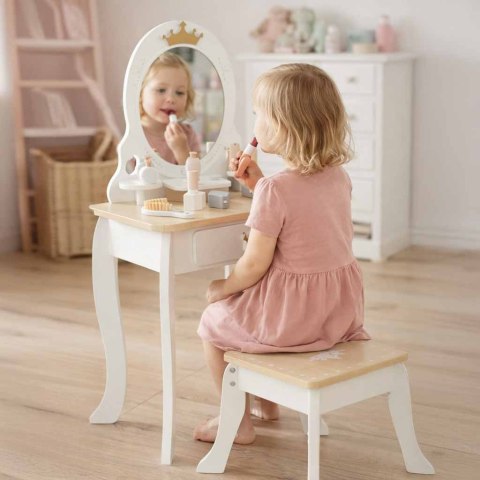 Toaletka drewniana dla dziewczynki LULILO Bella lustro taboret akcesoria Kik Sp. z o. o. Sp. k.
