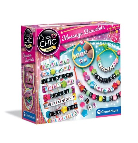 Crazy Chic Zestaw Koralików Bransoletki z Wiadomością Clementoni 18640 Clementoni