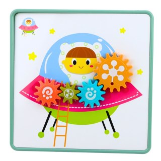 Kreatywne Puzzle Geometryczne Mozaika Koła Zębate Układanka 25 el.