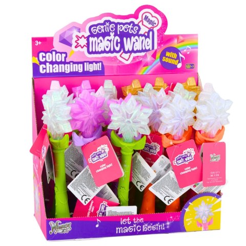 Magiczna Różdżka Świecąca Gwiazda Światła Dźwięki Mix LEAN Toys