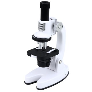 Mikroskop Zestaw Edukacyjny Dla Dzieci Zoom 1200x Akcesoria Biały