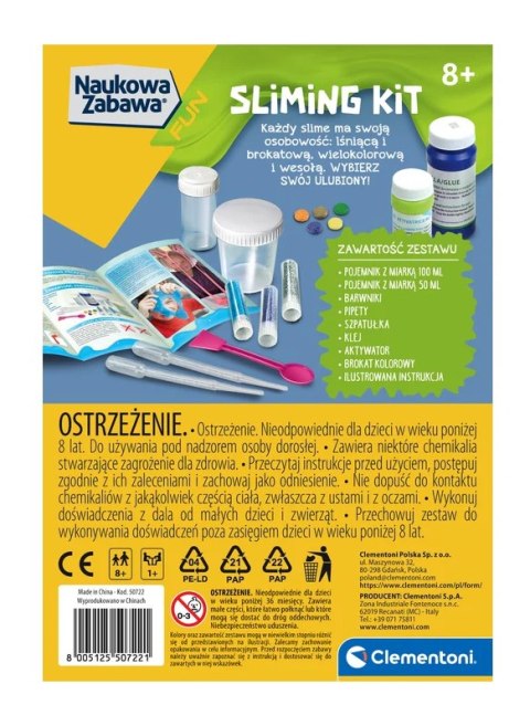 Naukowa Zabawa Doświadczenia Slime Język Polski Clementoni 50722 Clementoni