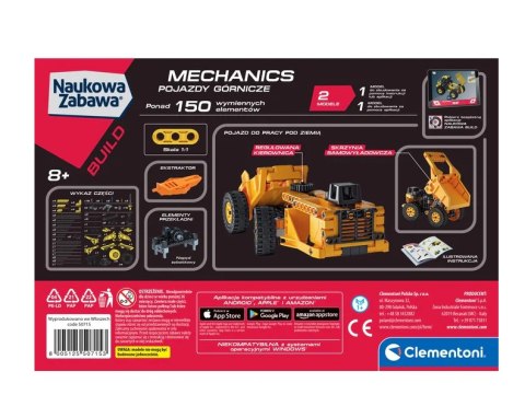 Naukowa Zabawa Klocki Laboratorium Mechaniki Pojazdy Górnicze Język Polski Clementoni 50715 Clementoni