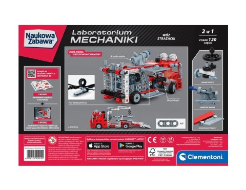 Naukowa Zabawa Klocki Laboratorium Mechaniki Wóz Strażacki Język Polski Clementoni 50245 Clementoni