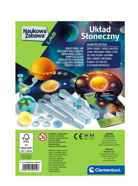 Naukowa Zabawa Zestaw Układ Słoneczny Język Polski Clementoni 50254 Clementoni