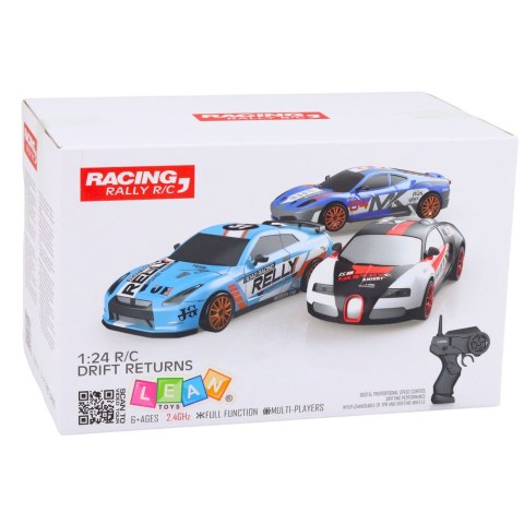 Samochód Do Driftu Zdalnie Sterowany RC Coupe Wymienne Koła Czarny 1:24 LEAN Toys