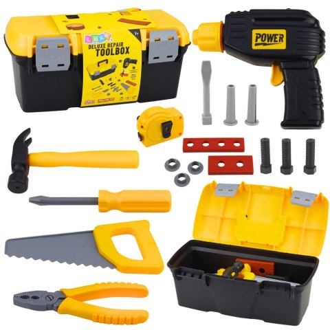 Zestaw Narzędzia w Skrzynce Wkrętarka Na Baterie Akcesoria 23 el. LEAN Toys