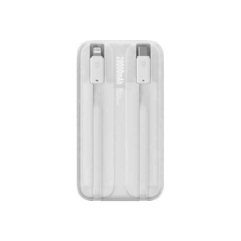 Powerbank z wyświetlaczem 20000mAh 22.5W Comet Series + kabel USB-A - USB-C 0.3m biały BASEUS