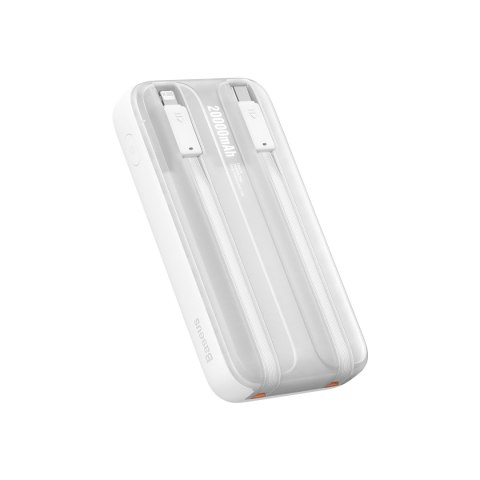 Powerbank z wyświetlaczem 20000mAh 22.5W Comet Series + kabel USB-A - USB-C 0.3m biały BASEUS