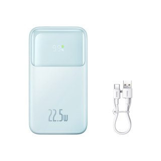 Powerbank z wyświetlaczem 20000mAh 22.5W Comet Series + kabel USB-A - USB-C 0.3m niebieski BASEUS