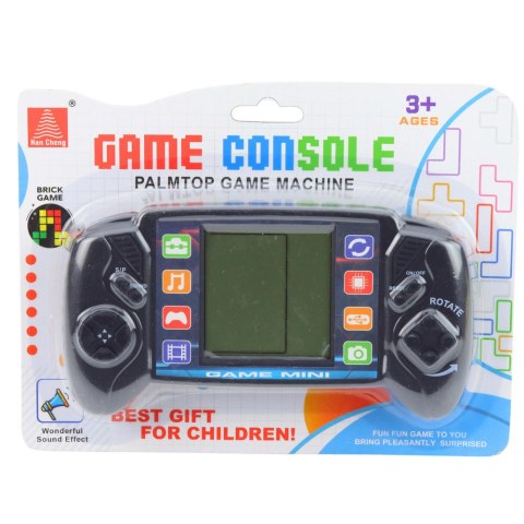 Elektroniczna Gra Konsola Do Gry Tetris Przenośna LCD Czarna LEAN TOYS